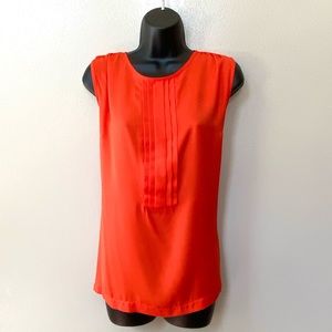 Tangerine Orange Sleeveless Blouse